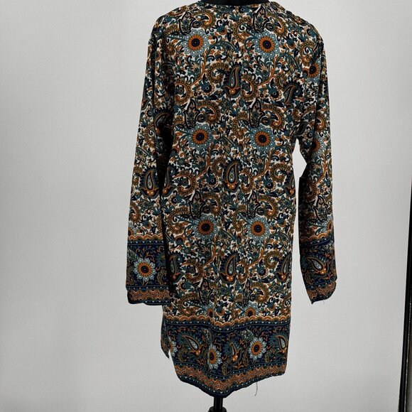 India Indian Top Womens Ethnic Handmade Floral Paisley Shirt Tunic Oversize Boho - Picture 6 of 6